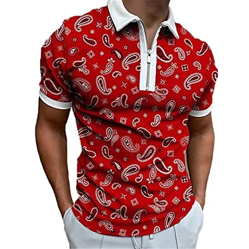 Polo T-shirt for men's 3D printed short sleeve top designer Harajuku Breathable clothing summer hip hop golf_voghion.com