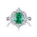 Tancise Sterling Silver Green Color Gemstone Wedding Engagement Cocktail Ring Ladies Fine Jewelry_voghion.com