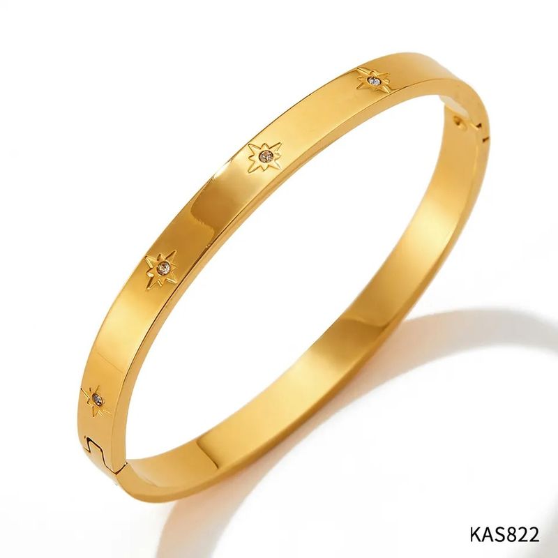 Elegant geometrescht Edelstahl-Platéierungs-Zirkon-Armband_voghion.com