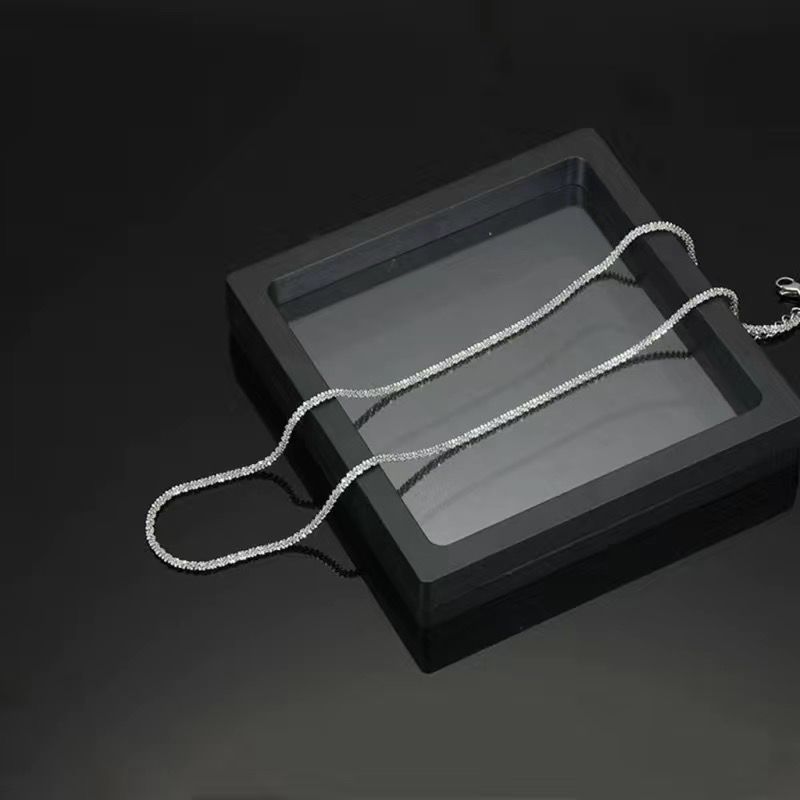 Non-Fading Men's Sparkling Titanium Steel Collarbone Niche High-End Minimalist Design I Necklace Bare Chain New Model_voghion.com