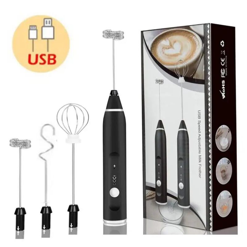 Electric Milk Frothers Handheld Wireless Blender USB Mini Coffee Maker Whisk Mixer Cappuccino Cream Egg Beater Food Blender_voghion.com