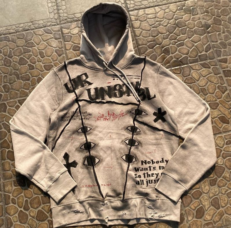 Men's Clothing dark retro heavy Y2K hoodie for autumn and winter, street fashion, unisex pullover sweater_voghion.com