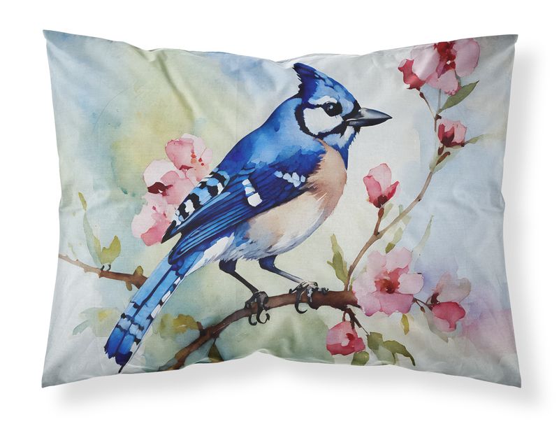 Blue Jay Standard Pillowcase Lightweight Super Soft Easy Care Decorative Artwork Pillowcase, Standard_voghion.com