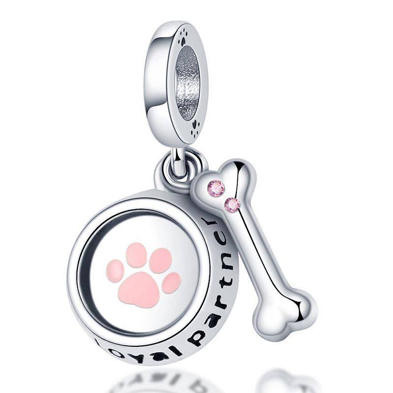 Ciondolo da donna in argento 925 placcato in rame, grazioso ciondolo a forma di osso e bacinella, regalo di compleanno o di San Valentino._voghion.com