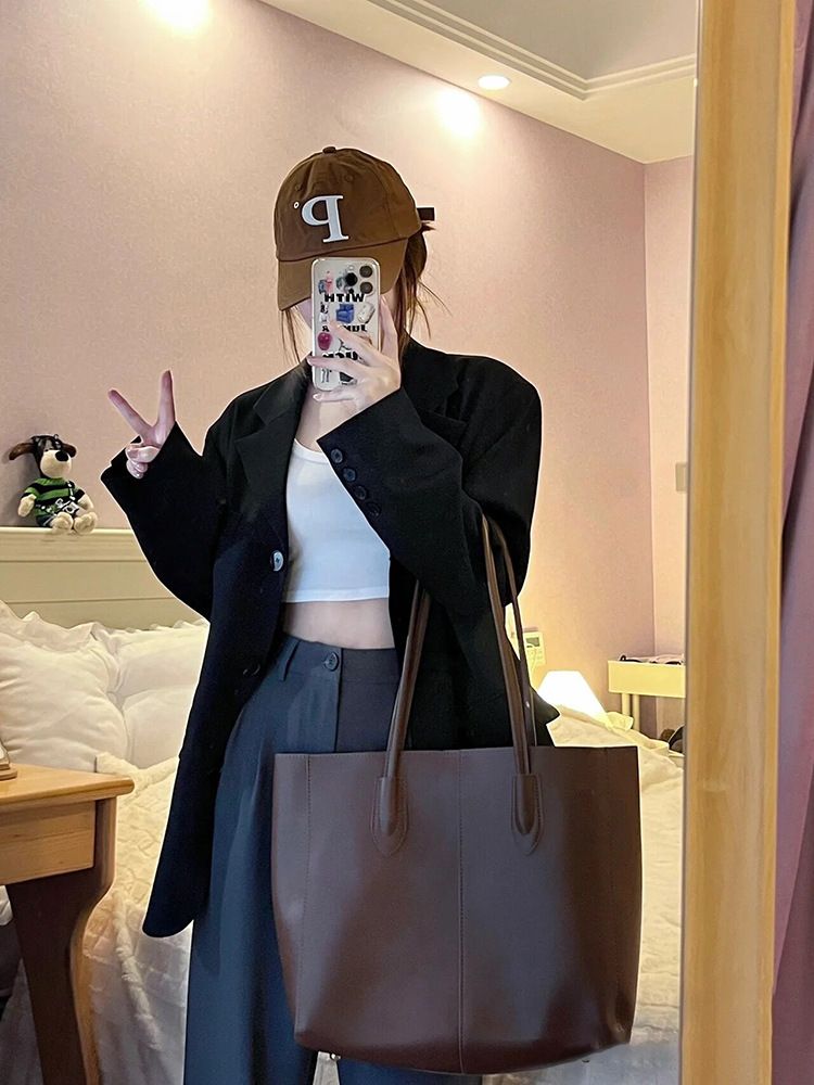 Torba Tote Wszechstronna ins Duża pojemność Koreańska China-Chic Moda Commuter Kobiety 2024 Nowa Torba na jedno ramię_voghion.com