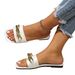 Metal Chain Fashion Casual Open-toed Outdoor Wear Flip-flops_voghion.com