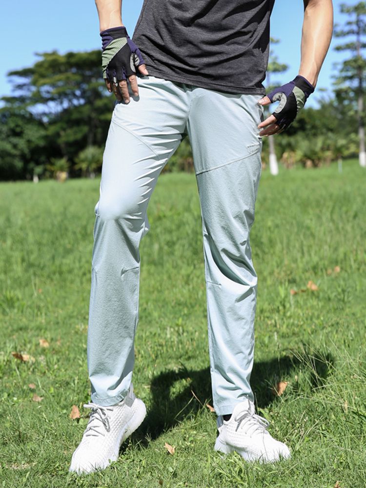 Sommar lätt och tunn svett för män Andas snabbtorkande Utomhussport Golfbyxor Stretch Nylon Fritid Lång bana_voghion.com