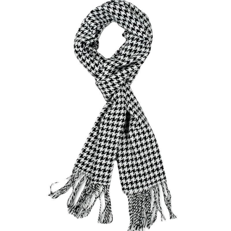 2025 Autumn And Winter Scarf Plaid Tassel Soft And Warm Scarf Women's Winter Classic Imitation Cashmere Touch Scarf_voghion.com