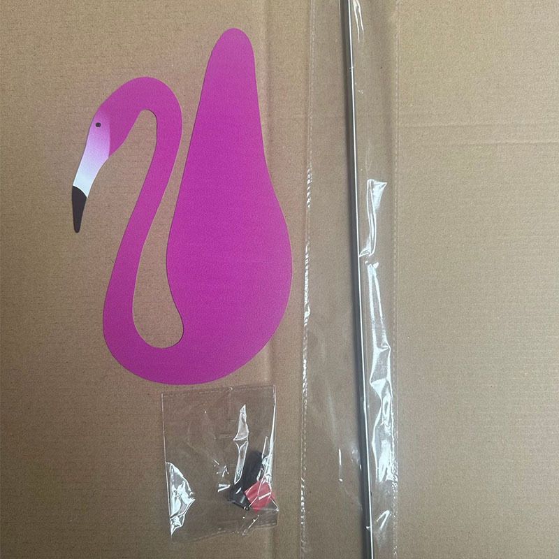 Paplūdimio sūkurio paukštis besisukantis vėjo malūnas kiemo dekoravimas kūrybingas flamingo įžeminimo ornamentas_voghion.com