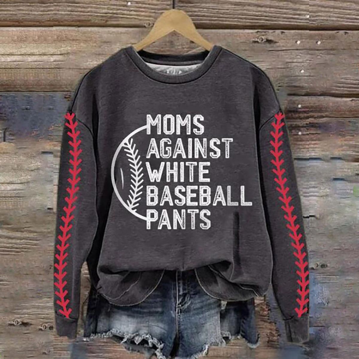 Women's Clothing Women's 3D Printed Solid Color Baseball Color + White Base 20 Sweatshirt Pullover Sweatshirt_voghion.com