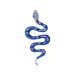 Spilla a forma di serpente decorata con strass in smalto verde e accenti di gemme a forma di lacrima, regalo audace per le feste di alta qualità per lei._voghion.com