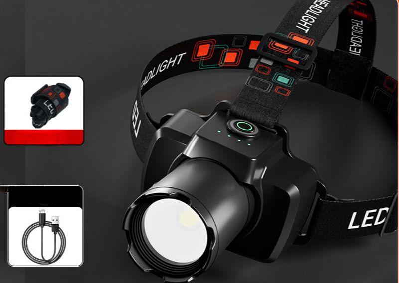 Torcia frontale super luminosa, ricaricabile, ultra luminosa, speciale Lo-Lasti, per esterni, Campi Night_voghion.com