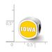Sterling Silver Rhodium-plated LogoArt University Of Iowa Double Logo Enameled Bead_voghion.com