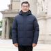 Herren Winterjacke, neue kurze, dicke Jacke, trendige Herrenmodemarke, breites Revers, Daunenjacke für Väter und Opas, modische Oberbekleidung_voghion.com