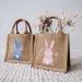 Personalized Jute Bag Custom Name Bunny Childrens Basket Easter Nest Egg Hunt Basket Boy Girl Sack Bucket 250318_voghion.com