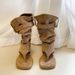 2025 Summer New Cool With Flat Bottom And Raised Toe, Clip On Sandals, Apricot Suede Pile Up Boots, Short Boots_voghion.com
