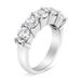 14K White Gold 3.0 Cttw Lab Grown Diamond Shared Prong Set 5 Stone Anniversary Band Ring (F-G Color, VS2-SI1 Clarity)_voghion.com
