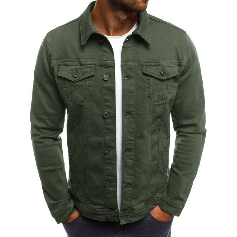 Cappotto da uomo in denim nuovo, giacca casual alla moda_voghion.com