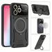 Highly Protective Big Window Magnetic 360 Rotation Holder Phone Case For 15 14 13 12 11 Pro Max Plus Anti-Drop TPU Cover Camera Protection_voghion.com