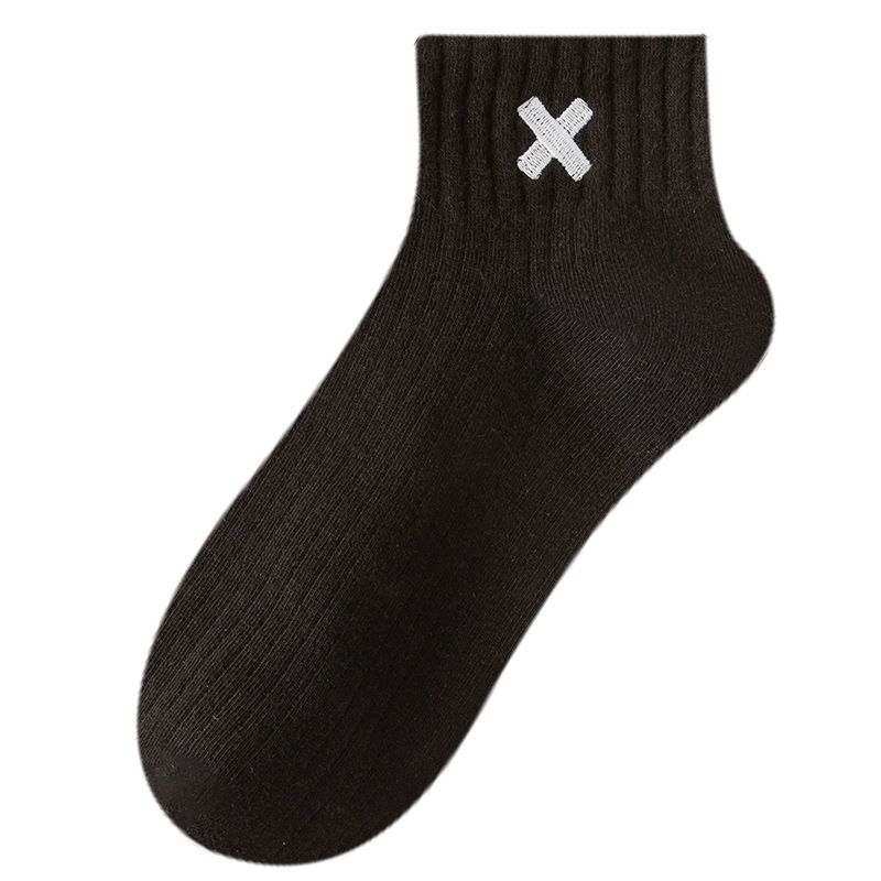 2025e 2025e Zhuji Men's Short Trendy Letter Sports Summer Thin Mid-Calf Cotton Socks_voghion.com