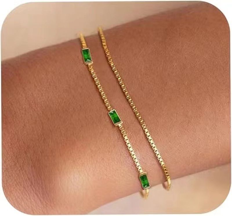 Brass Real Gold Plating Hot Selling Stackable Three-Layer Inlaid Colorful Zircon Light Luxury Women's Bracelet_voghion.com