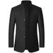 Men s stand up collar woolen coat_voghion.com