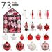 Christmas Decorations, House Painting 73PCS Christmas Ball Set Gift Package, Christmas Tree Pendant._voghion.com