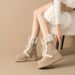 New mid-calf boots with cashmere padded warm shoes retro booster boots_voghion.com