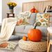 4Pcs Fall Pillow Covers Pumpkin Pick Of The Patch Thankful Pattern Autumn Throw Pillow Covers Thanksgiving Watercolour Farmhouse Pillowcase For Home Sofa Couch_voghion.com
