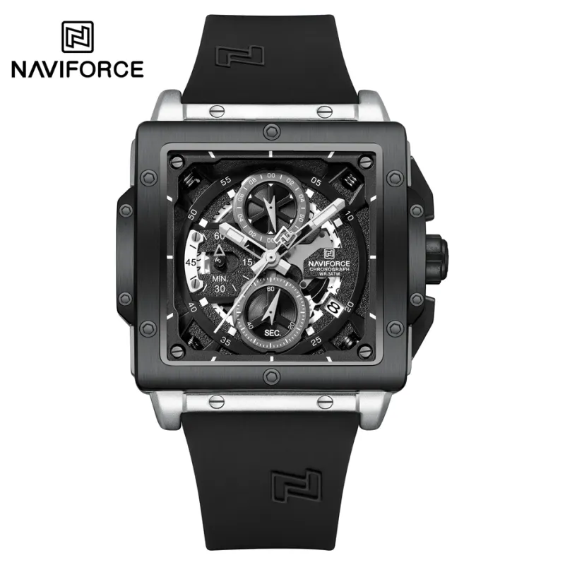 Men's Square Watch Top Brand Luxury Sports Silicone Strap Movement Calendar Quartz Waterproof Watches Relogio Masculin_voghion.com