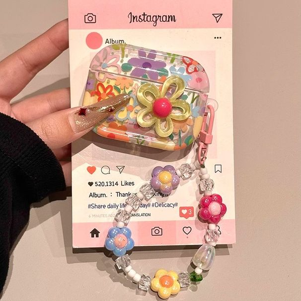 Custodia per auricolari Summer Flower compatibile con Pro 2 Shell Bluetooth Nuovo modello 4 Terza generazione_voghion.com