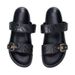 Women's Flat Sandals With Metal Buckle (Chunky Sole, Comfortable Beach Slides - Fashionable & Versatile Summer Shoes)_voghion.com