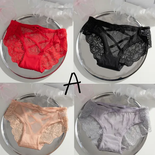 French Sexy Lace Low Waist Belt Hollowed Out To Girls Sexy Underwear_voghion.com
