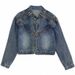 2025 European Style Rhinestone Embellished Early Women's New Denim Short Jacket Spring Autumn High-end Unique And_voghion.com