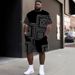 Men's Clothing Plus Size Summer T Shirt Shorts Suit Pattern 3D Digital Printing Casual Beach Pants Suit_voghion.com