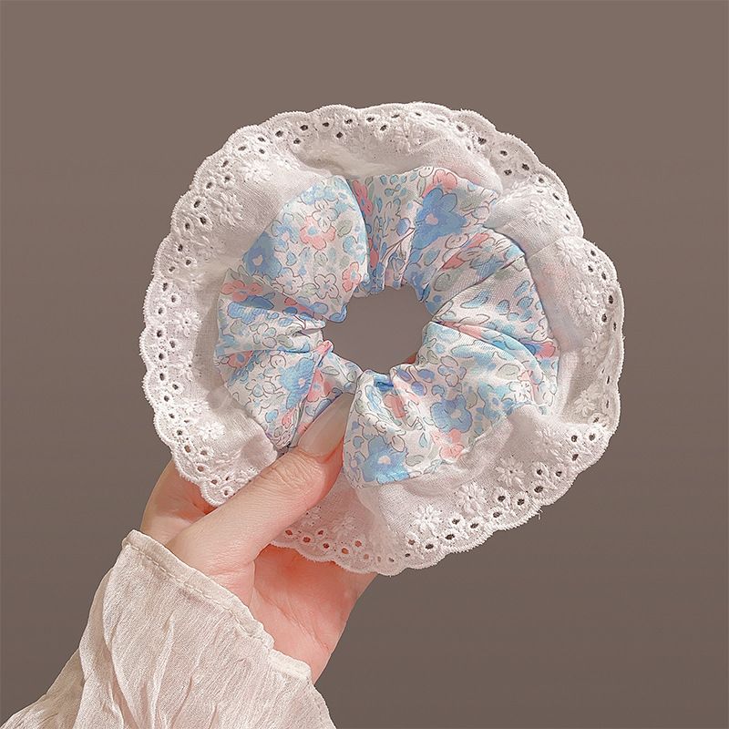 Forest Cute Round Lace Sausage Headband, delikatny rustykalny styl wiązania kucyka, słodkie i świeże akcesoria do włosów_voghion.com