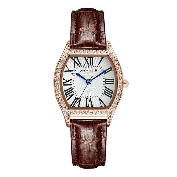 Galandi H7685L New Wine Barrel Shaped Dial Quartz Movement Personalized Simple Retro Fashion Women's Watch_voghion.com