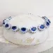 Bracciale Orecchini Collana Argento Donna Sposa Blu Zirconia Bigiotteria Fine Jewellery Anelli di Nozze Bracciali Ciondolo Set_voghion.com