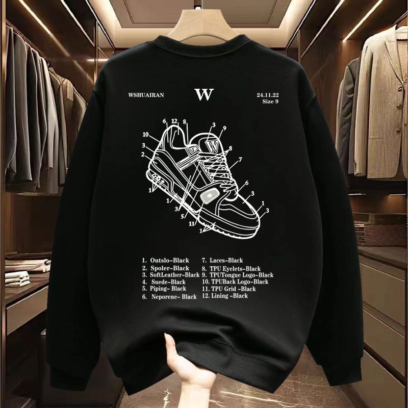 Men's Clothing Sweater 2024 new round neck long sleeve spring and autumn fashion trend men and women's clothing loose bottoming shirt inner wear tops_voghion.com