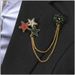 Herrenkette Fünfeckige Sternbrosche Quaste Einfache Pin Anzug Modeaccessoires Abzeichen Persönlichkeit Brustblume_voghion.com