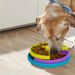 Pet Slow Three-Layer Fun Puzzle Rotating Anti-Choking Cat Dog Bowl Feeder_voghion.com
