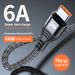 6A 66W USB Typ C-kabel Snabbladdningskabel 5A Datakabel Laddarsladd För Samsung S20 Xiaomi Huawei P40 Pro 3M/2M/1M_voghion.com