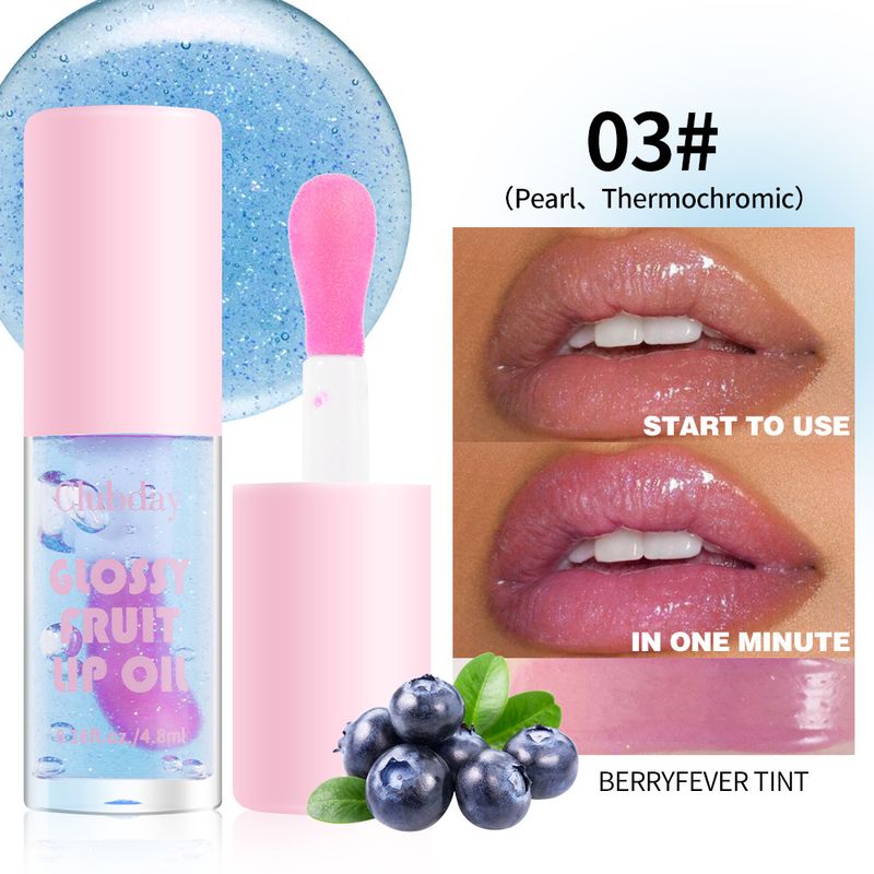 20 Colors Of Fruit Lip Gloss Moisturizing Temperature Changing Pearlescent Large Brush Head Liquid Lip Long Lasting Lip Glaze_voghion.com