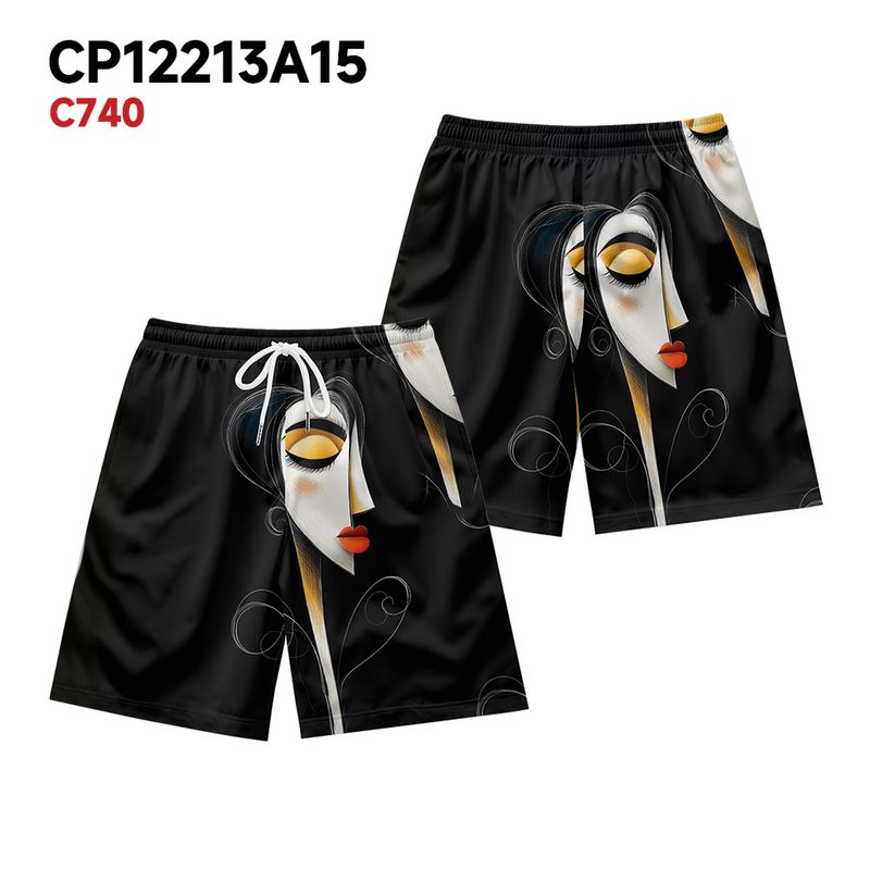 Premium Products Summer Versatile Trendy Abstract Printed For Men's Fitness Running Sports Basketball Shorts_voghion.com
