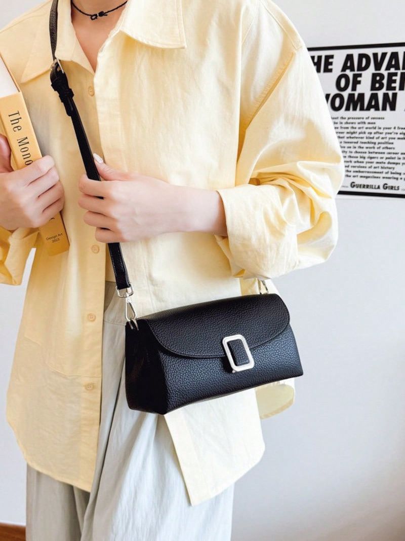 Retro Textured Small Square Bag Women's Shoulder Bag Simple Shoulder Bag_voghion.com
