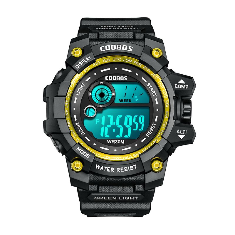 Cyfrowy zegarek Yamaler Luminous Precyzyjny czas Sportowe życie Wodoodporny uniwersalny zegarek cyfrowy do fitnessu_voghion.com