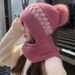 Hat, women's scarf, all in one, warm versatile for autumn winter. Western style woolen hat, fashionable Korean version,_voghion.com