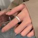 High-Value Versatile Plain Band For Women, Tail Niche Design, High-End Feel, Light Luxury Index Finger Ring, Open Ring_voghion.com