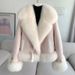 Cappotto di pelliccia sintetica di lusso da donna – Capospalla invernale alla moda con colletto in peluche, scollo a V e maniche corte_voghion.com