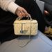 Borsa a tracolla con catena trapuntata per donna, 2025, nuova moda, elegante e alla moda, con scatola di diamanti lucida di alta qualità_voghion.com